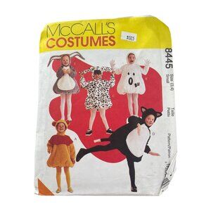 90s McCalls 8445 Childrens Costumes Sewing Pattern Size Small 3-4 Cosplay UNCUT